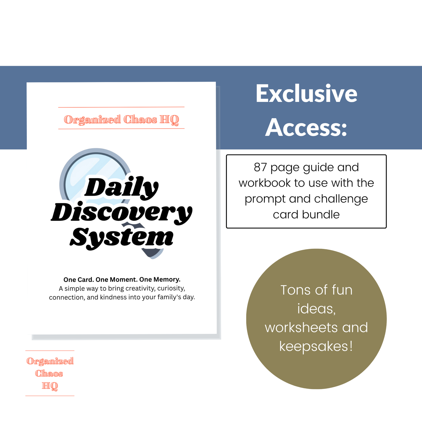 Daily Discovery System | 800 Printable Prompt & Challenge Cards for Kids | Homeschool Morning Basket Bundle, Family Activities & Screen-Free Learning