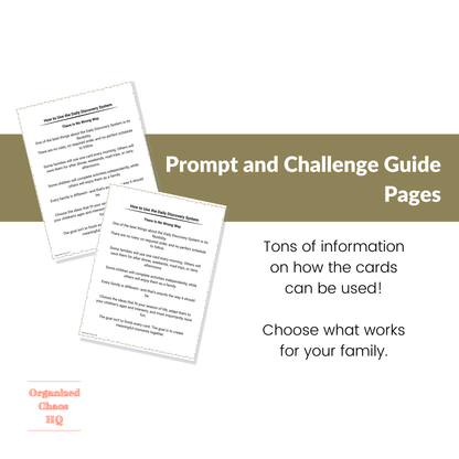 Daily Discovery System | 800 Printable Prompt & Challenge Cards for Kids | Homeschool Morning Basket Bundle, Family Activities & Screen-Free Learning