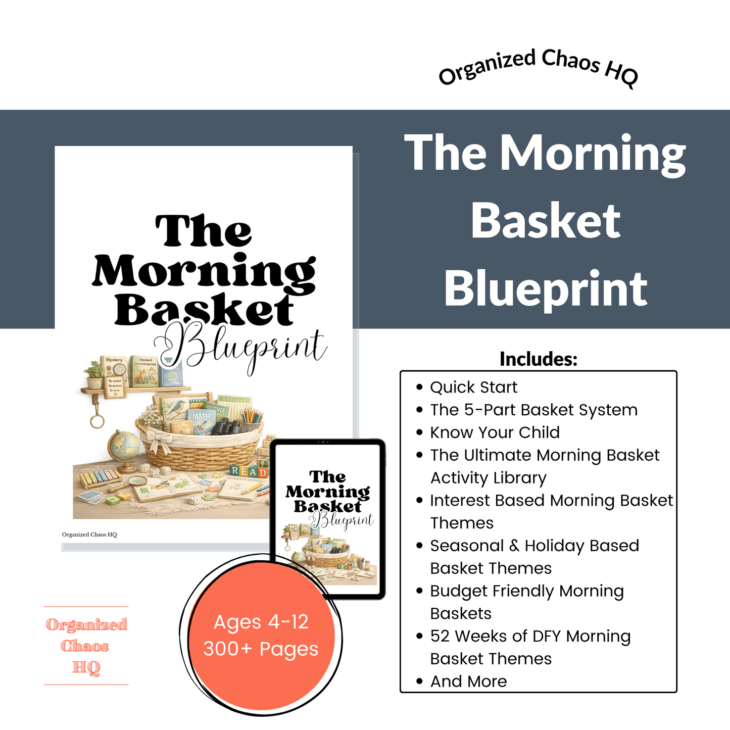 The Morning Basket Blueprint | Complete 334-Page Morning Basket Planning System | 52 Weeks of Homeschool Morning Basket Themes & Activities