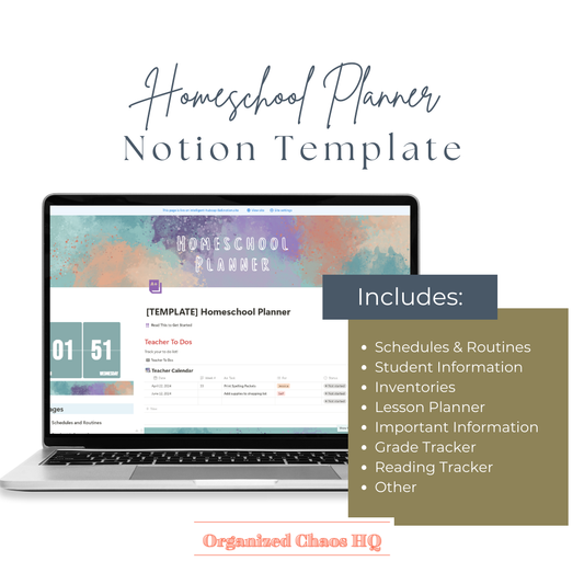 Ultimate Notion Homeschool Planner