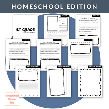 Printable Homeschool Memories Binder – Cherish Every Moment from Preschool to 12th Grade!