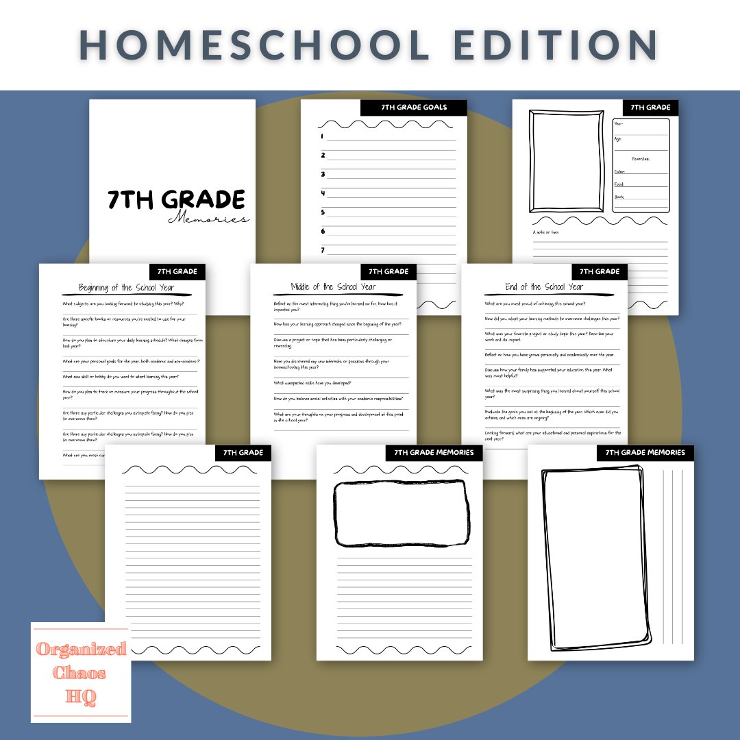Printable Homeschool Memories Binder – Cherish Every Moment from Preschool to 12th Grade!