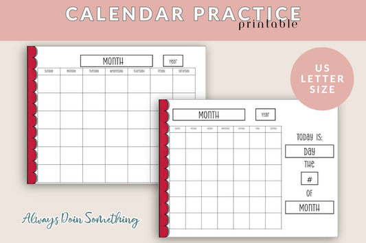 Kids' Interactive Calendar Learning Kit – Fun & Educational Printable Calendar Set with Moveable Pieces for Homeschool