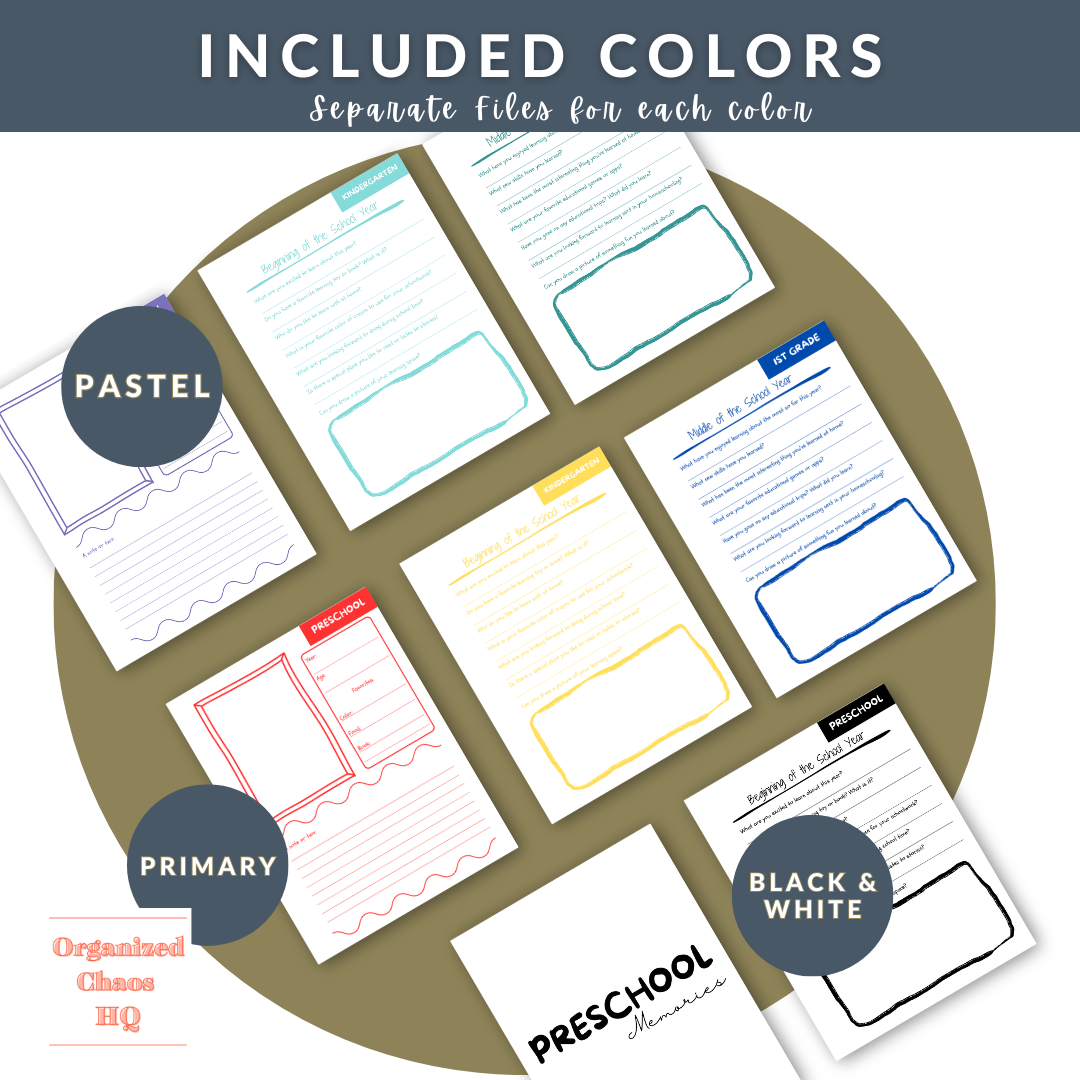 Printable Homeschool Memories Binder – Cherish Every Moment from Preschool to 12th Grade!