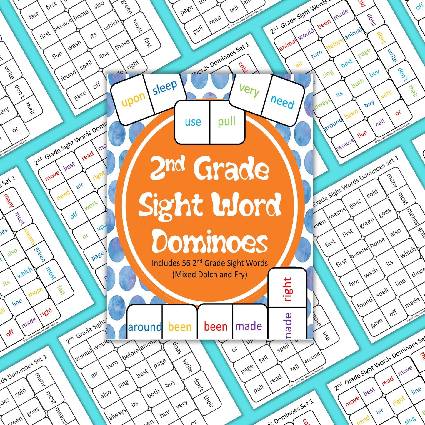 2nd Grade Sight Word Dominoes | Educational Printable | 2nd Grade English