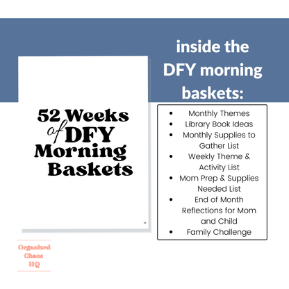 The Morning Basket Blueprint | Complete 334-Page Morning Basket Planning System | 52 Weeks of Homeschool Morning Basket Themes & Activities
